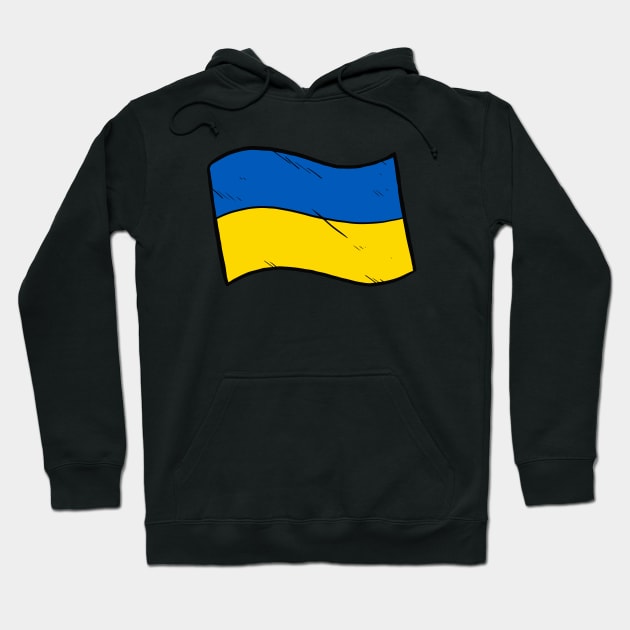 Flag of Ukraine Hoodie by Baddest Shirt Co.